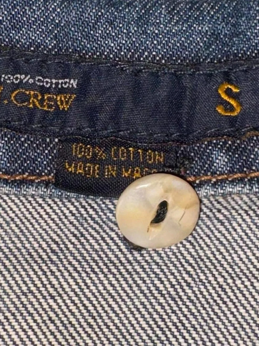 J.Crew Classic Denim Jacket Women's Size Small Medium Wash 100% Cotton